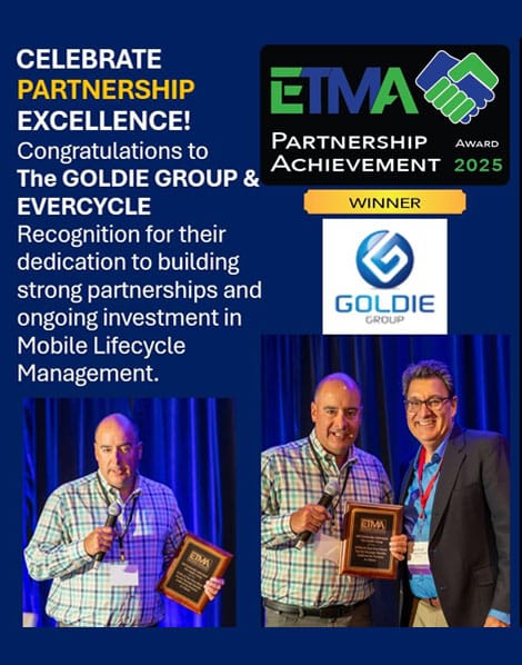 Goldie Group & Evercycle win ETMA 2025 Partnership Achievement Award